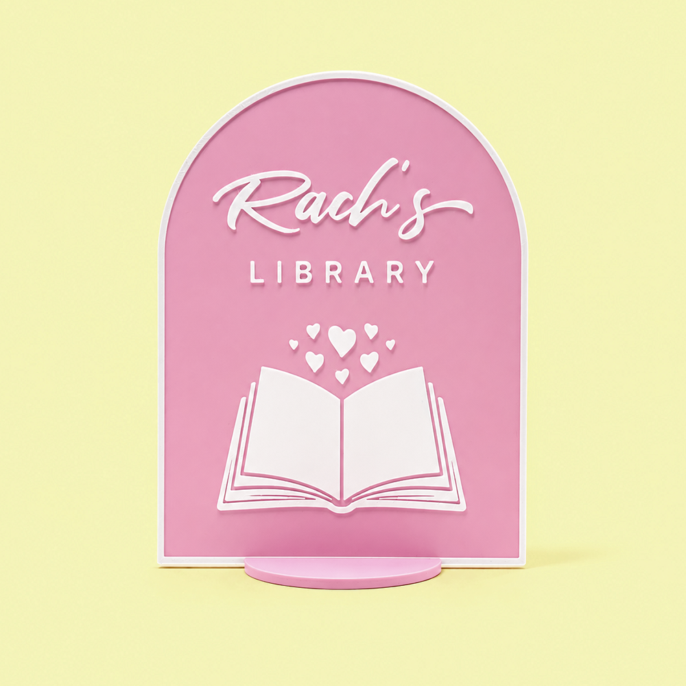 Bookish Library Sign 🪧