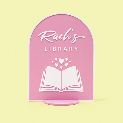 Bookish Library Sign 🪧
