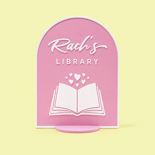 Bookish Library Sign 🪧