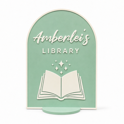 Bookish Library Sign 🪧