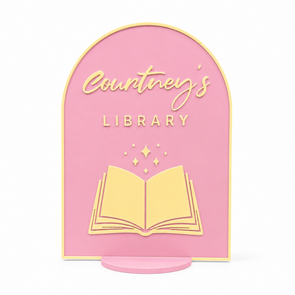 Bookish Library Sign 🪧
