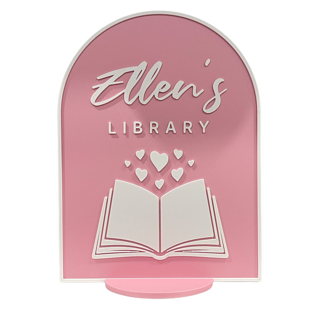 Bookish Library Sign 🪧
