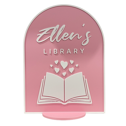 Bookish Library Sign 🪧
