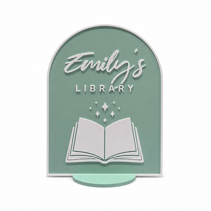 Bookish Library Sign 🪧