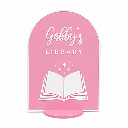Bookish Library Sign 🪧