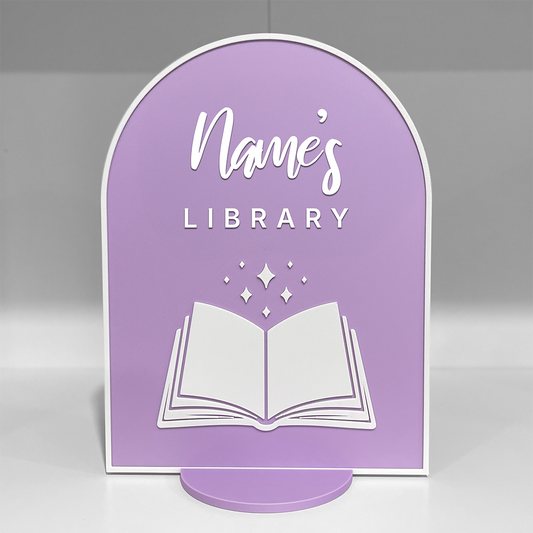 Custom Name Library Sign