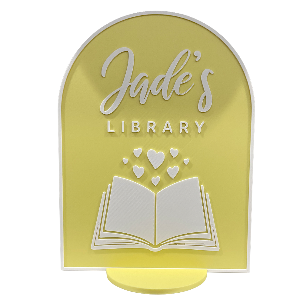Bookish Library Sign 🪧