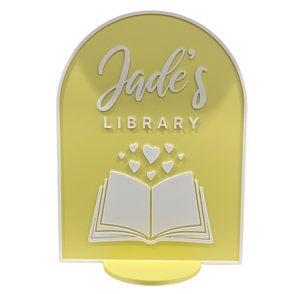 Bookish Library Sign 🪧