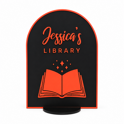 Bookish Library Sign 🪧