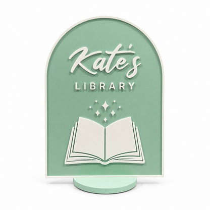 Bookish Library Sign 🪧