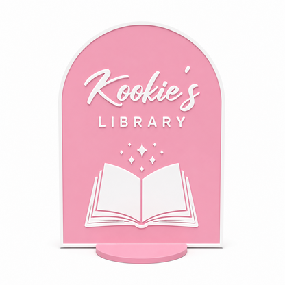 Bookish Library Sign 🪧