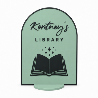 Bookish Library Sign 🪧