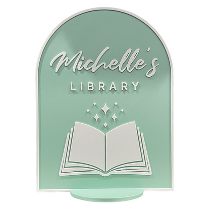 Bookish Library Sign 🪧