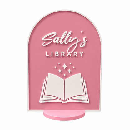 Bookish Library Sign 🪧
