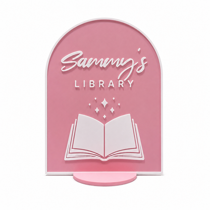 Bookish Library Sign 🪧