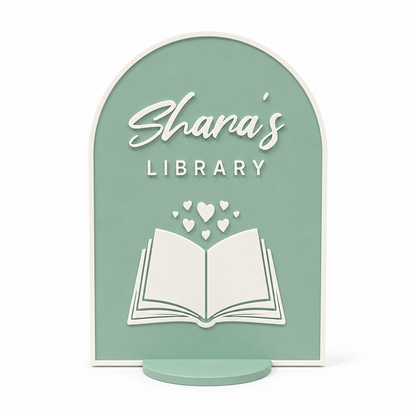 Bookish Library Sign 🪧