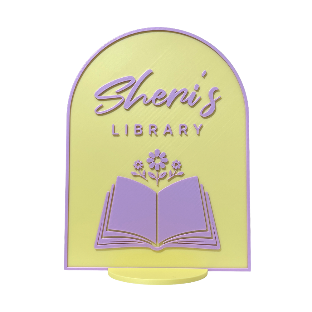 Bookish Library Sign 🪧