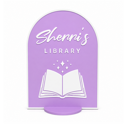 Bookish Library Sign 🪧