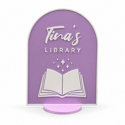 Bookish Library Sign 🪧